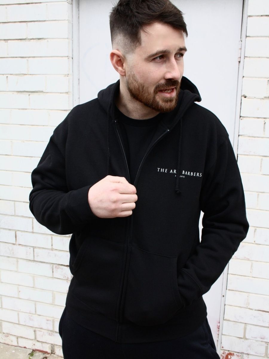 Black Zip Hoodie I Urban Style Designed in Australia I The Art Barbers